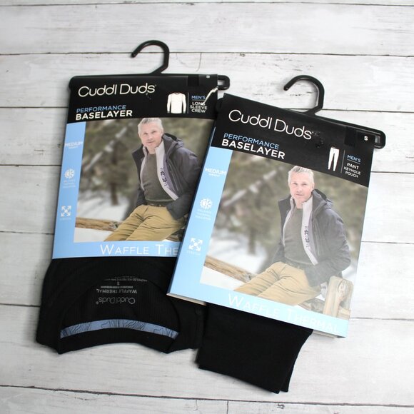 Cuddl Duds Men's Base Layer Shirt Pants Size S Waffle Thermal Underwear - Picture 2 of 5